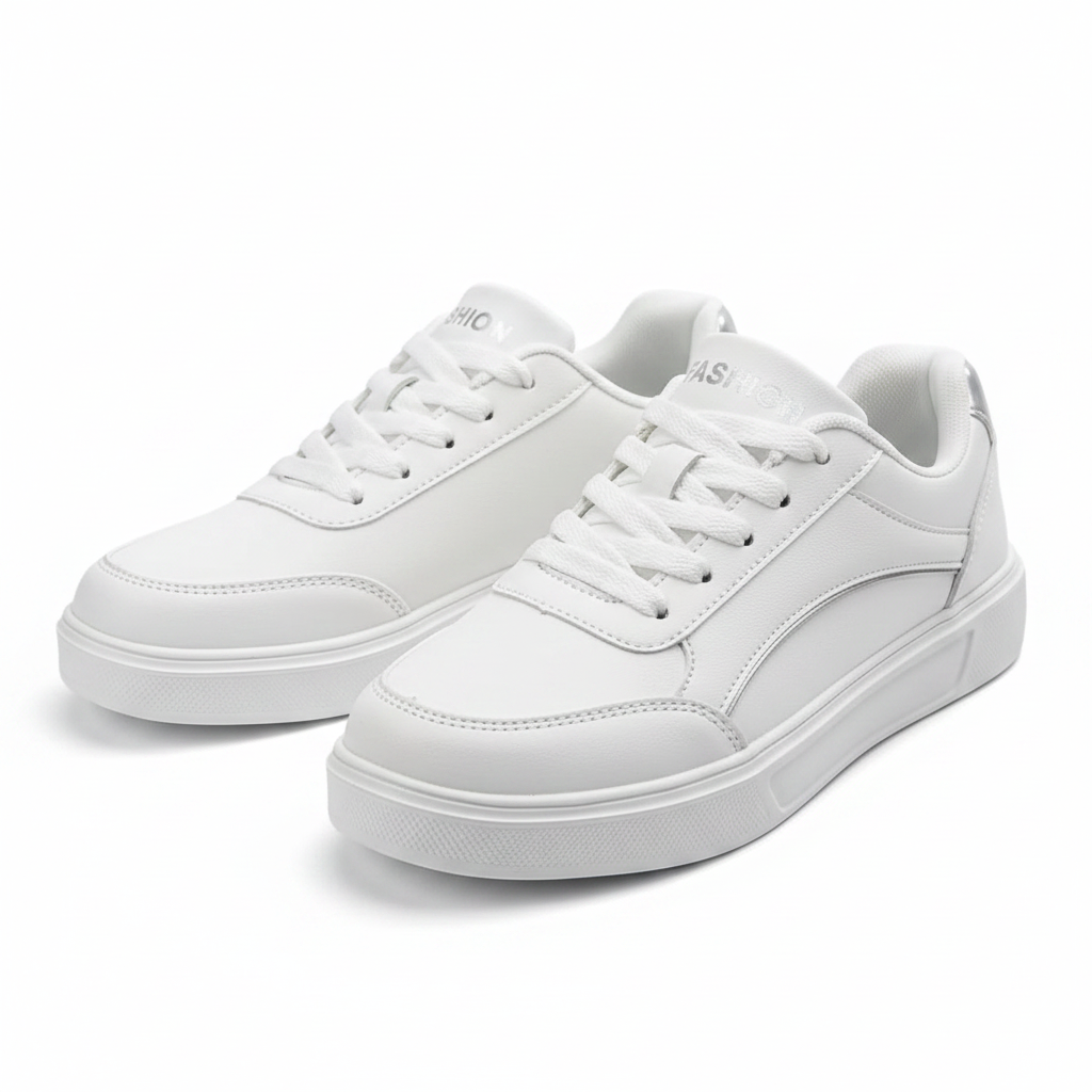 3/4 front white silver