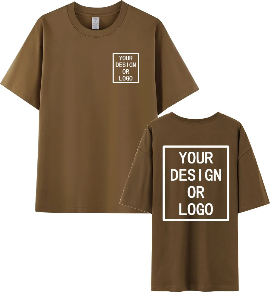 Custom Cotton T-shirt Personalized  Your Design Here Custom Text Tshirt for Men Women Add Your Own Design Fashion T Shirt