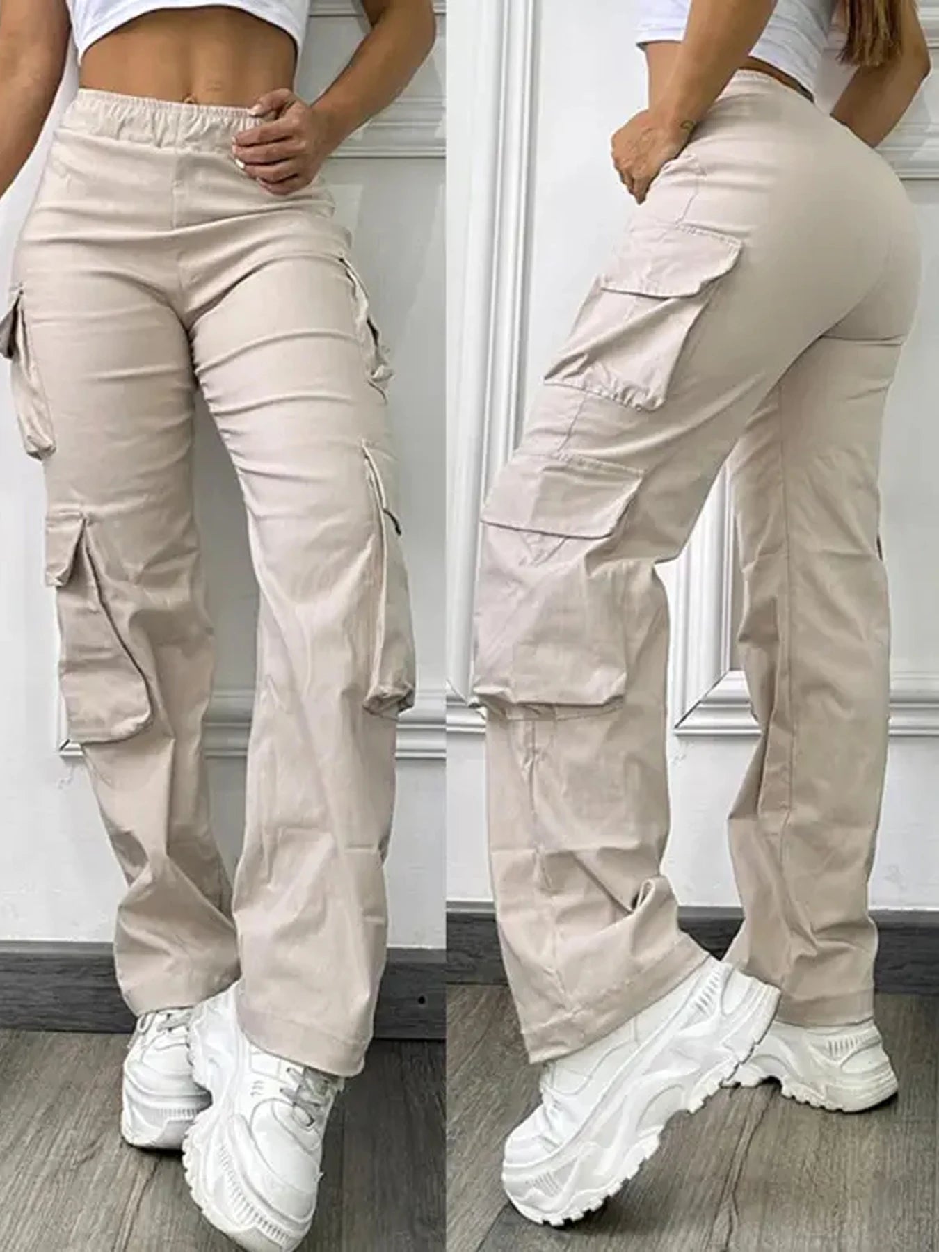 Pantalon Taille Haute Élégant — Femme
