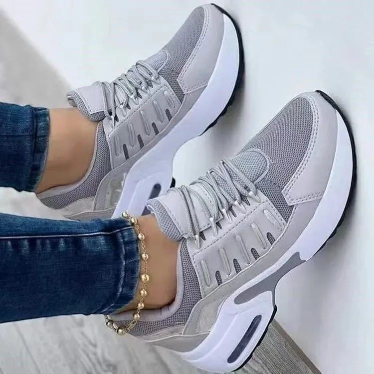 Mesh Breathable Wedge Heel Sneakers — Women