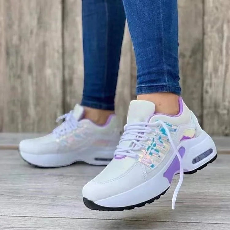 Mesh Breathable Wedge Heel Sneakers — Women