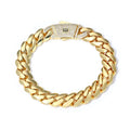 Iced Diamond Clasp Cuban Link Chain – 14K Gold Plated 12mm | Men's Hip Hop Jewelry