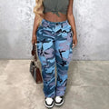 Pantalon Cargo Camouflage — Femme