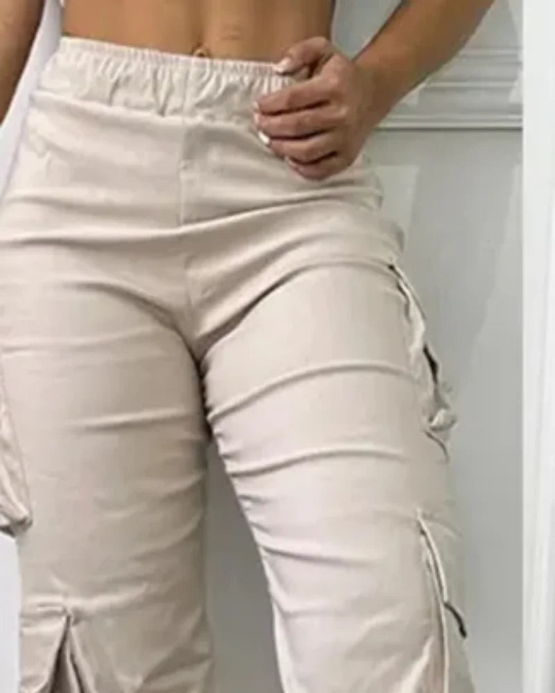 Pantalon Taille Haute Élégant — Femme