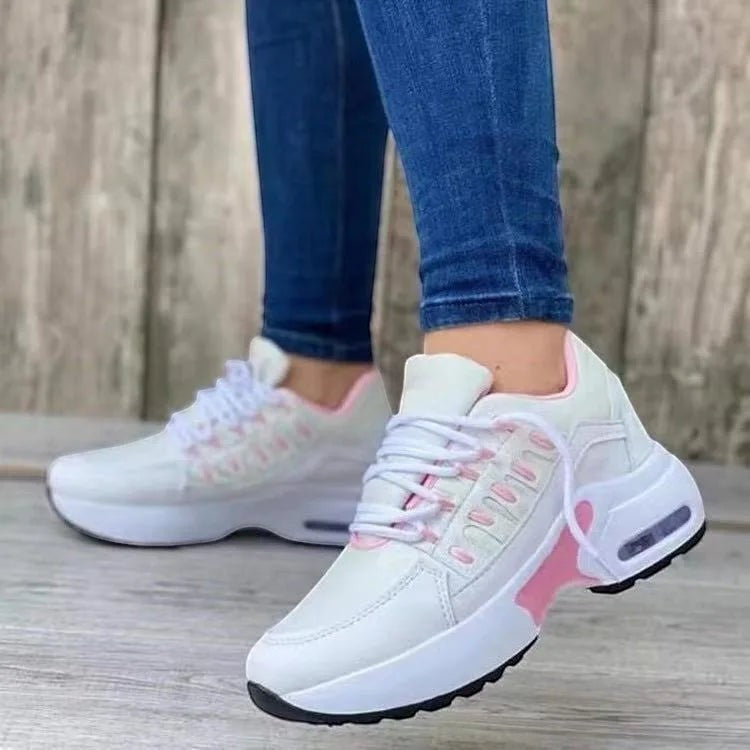 Mesh Breathable Wedge Heel Sneakers — Women