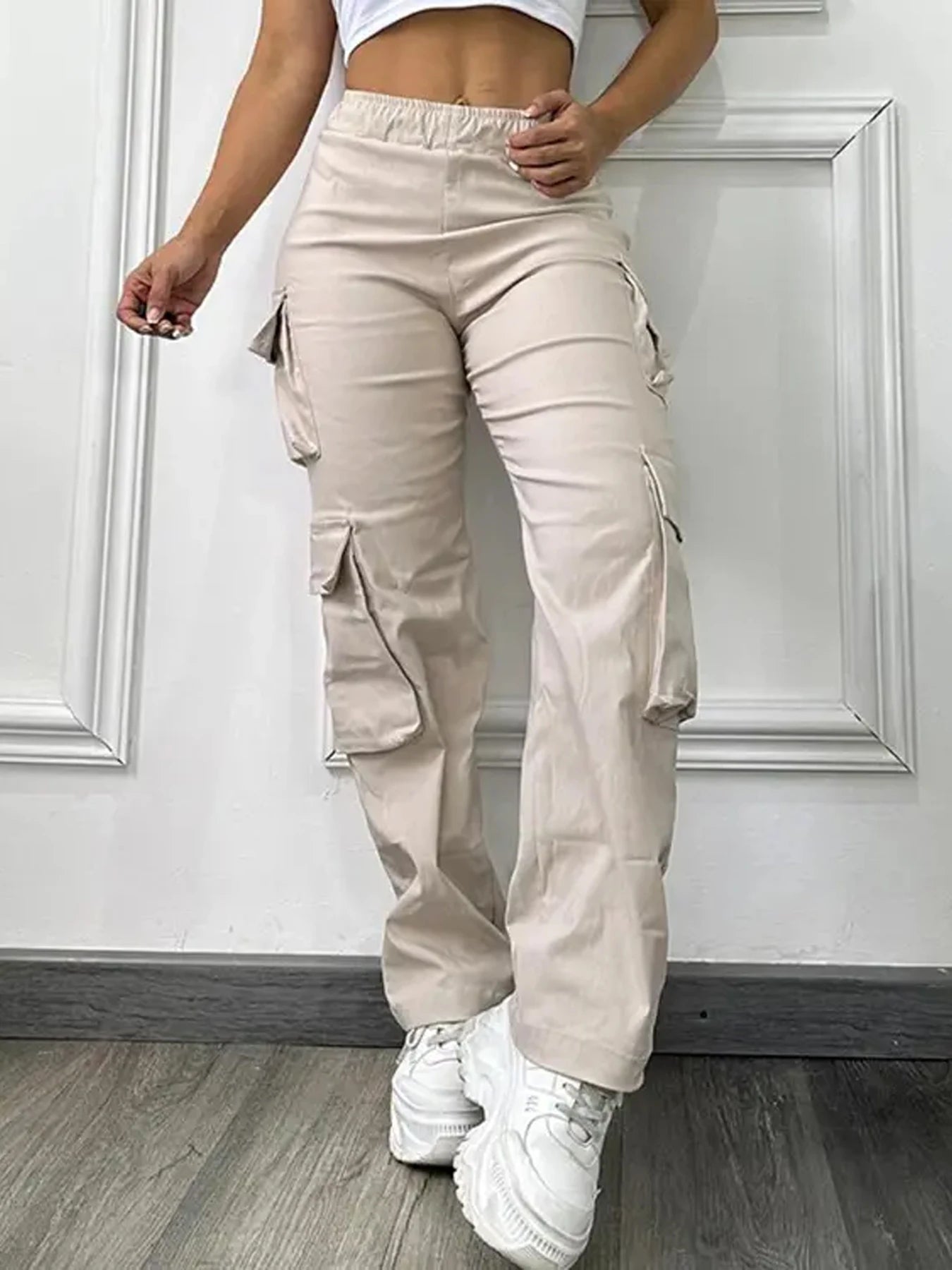 Pantalon Taille Haute Élégant — Femme