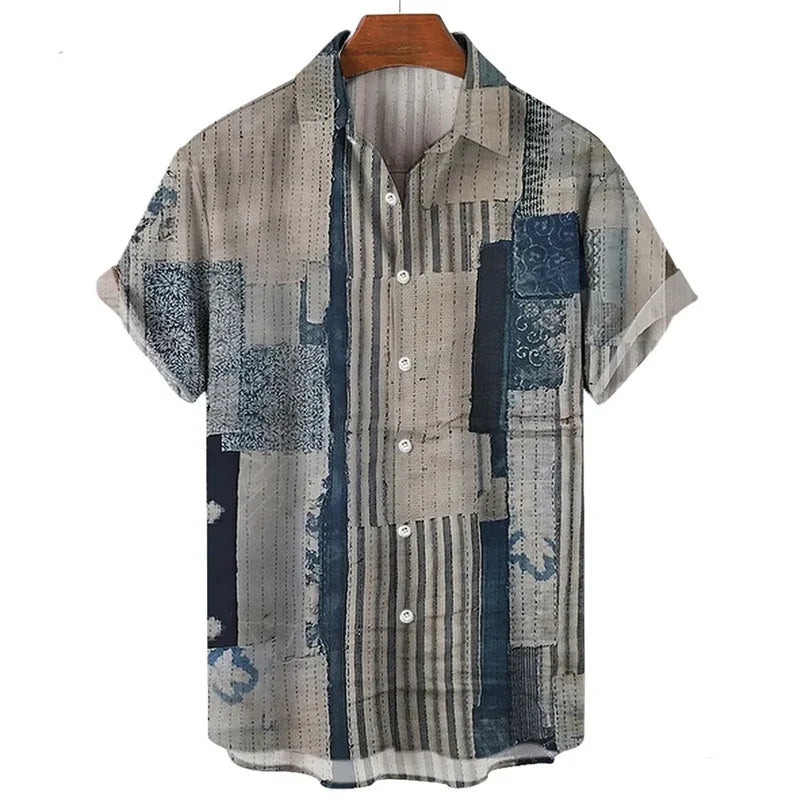 Men's Hawaiian Shirt – 3D Tropical Print Short Sleeve Aloha Blouse