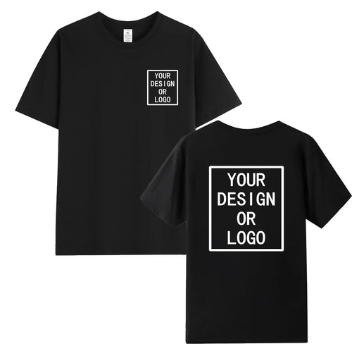 Custom Cotton T-shirt Personalized  Your Design Here Custom Text Tshirt for Men Women Add Your Own Design Fashion T Shirt