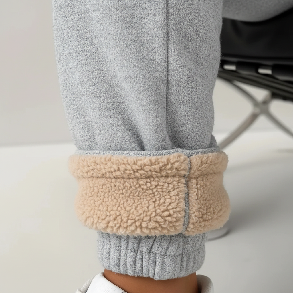 Ankle cuff fleece detail