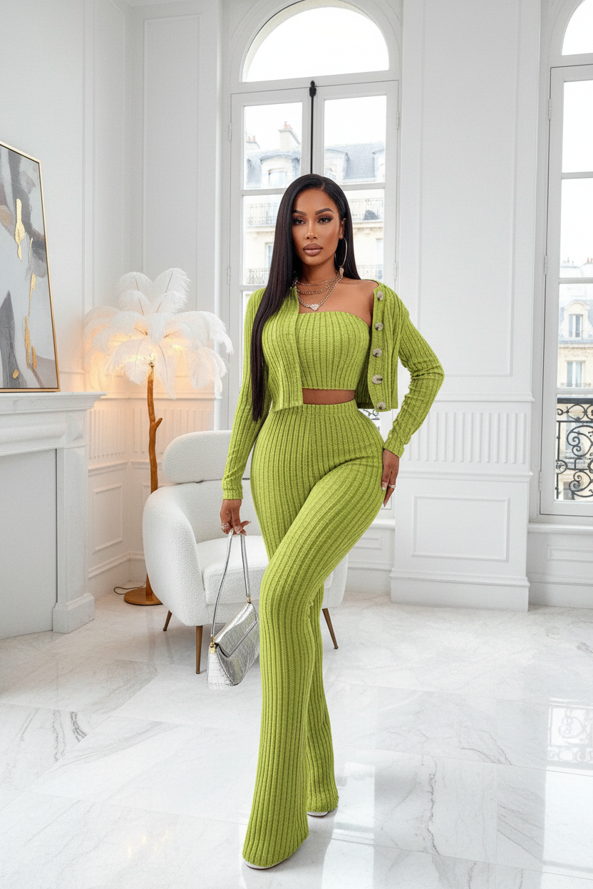 Ansanm vèt ribbed luxe