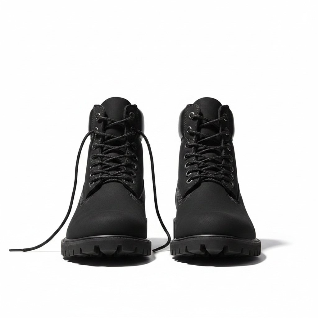 Black boots - front view