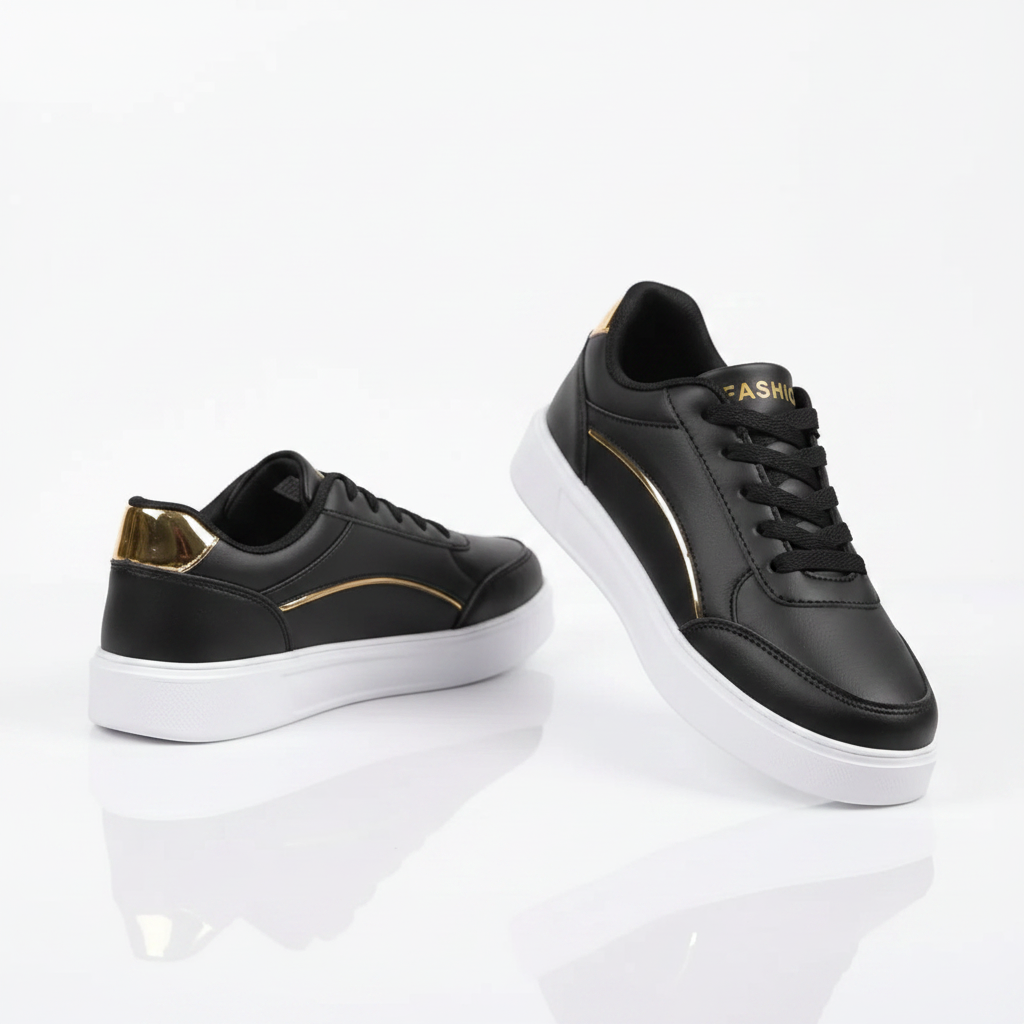Black Gold Fashion Sneakers