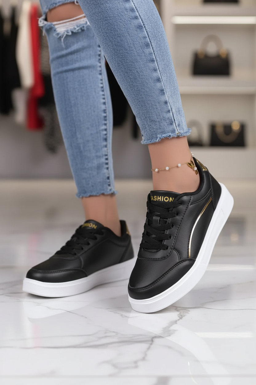 Black sneaker lifestyle