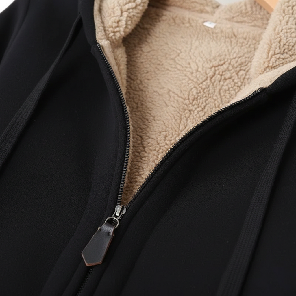 Black tracksuit - sherpa detail