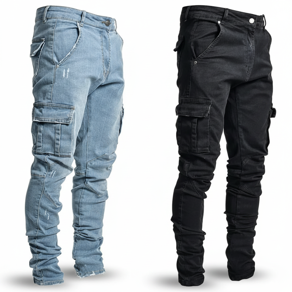 Cargo jeans 2 koulè katalòg