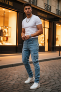 Cargo jeans ble klè lari luxe