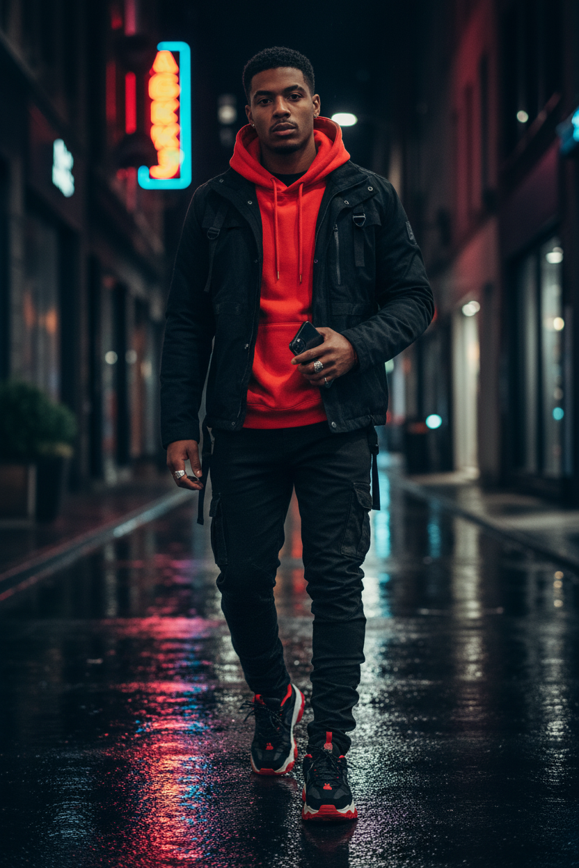 Cargo jeans nwa neon nuit