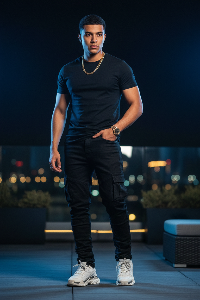 Cargo jeans nwa rooftop nuit