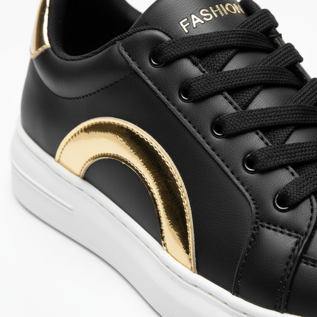 Close-up detail black gold