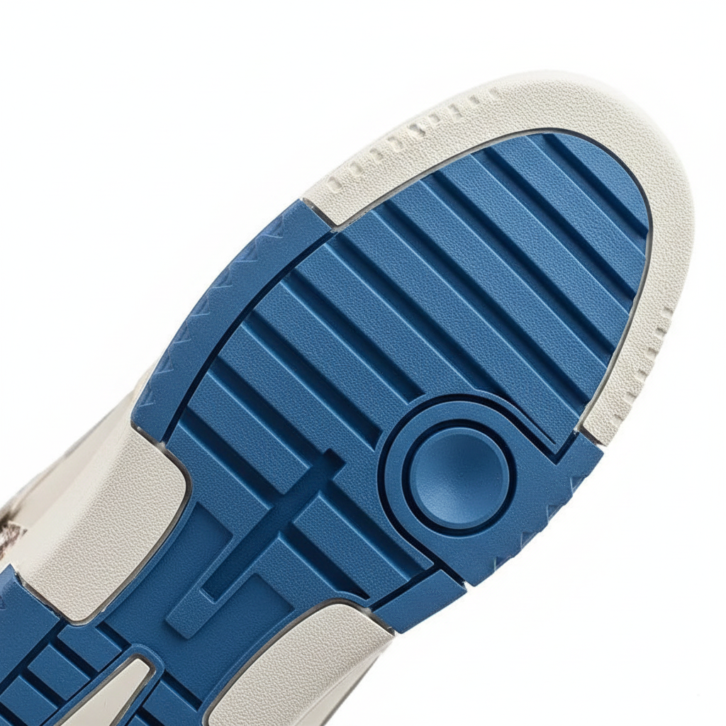 Cream blue sole detail
