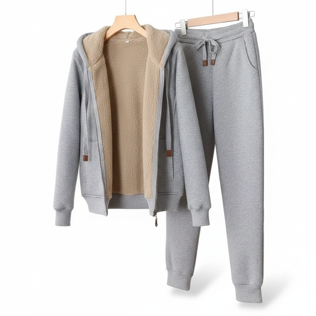 Grey tracksuit - front