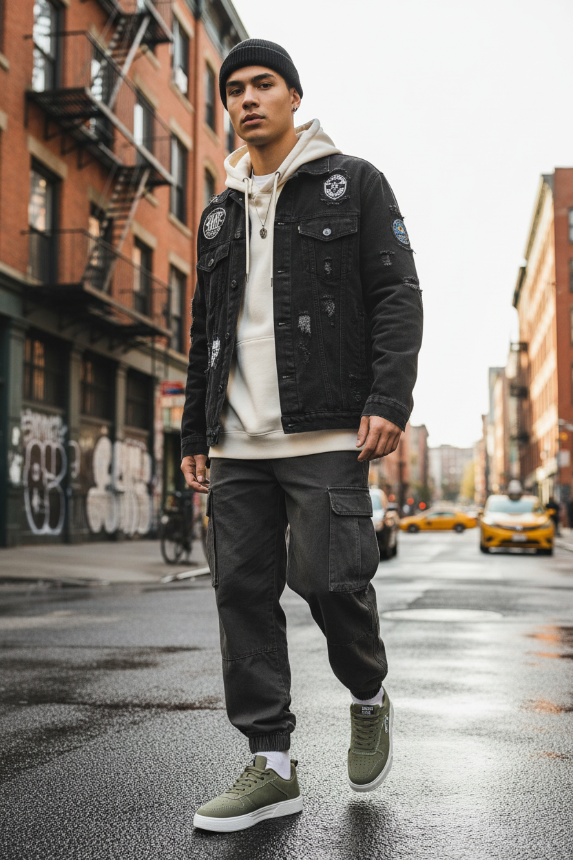 Personne ki mete DJEGOVA Velocity Urban Sneakers nan lari