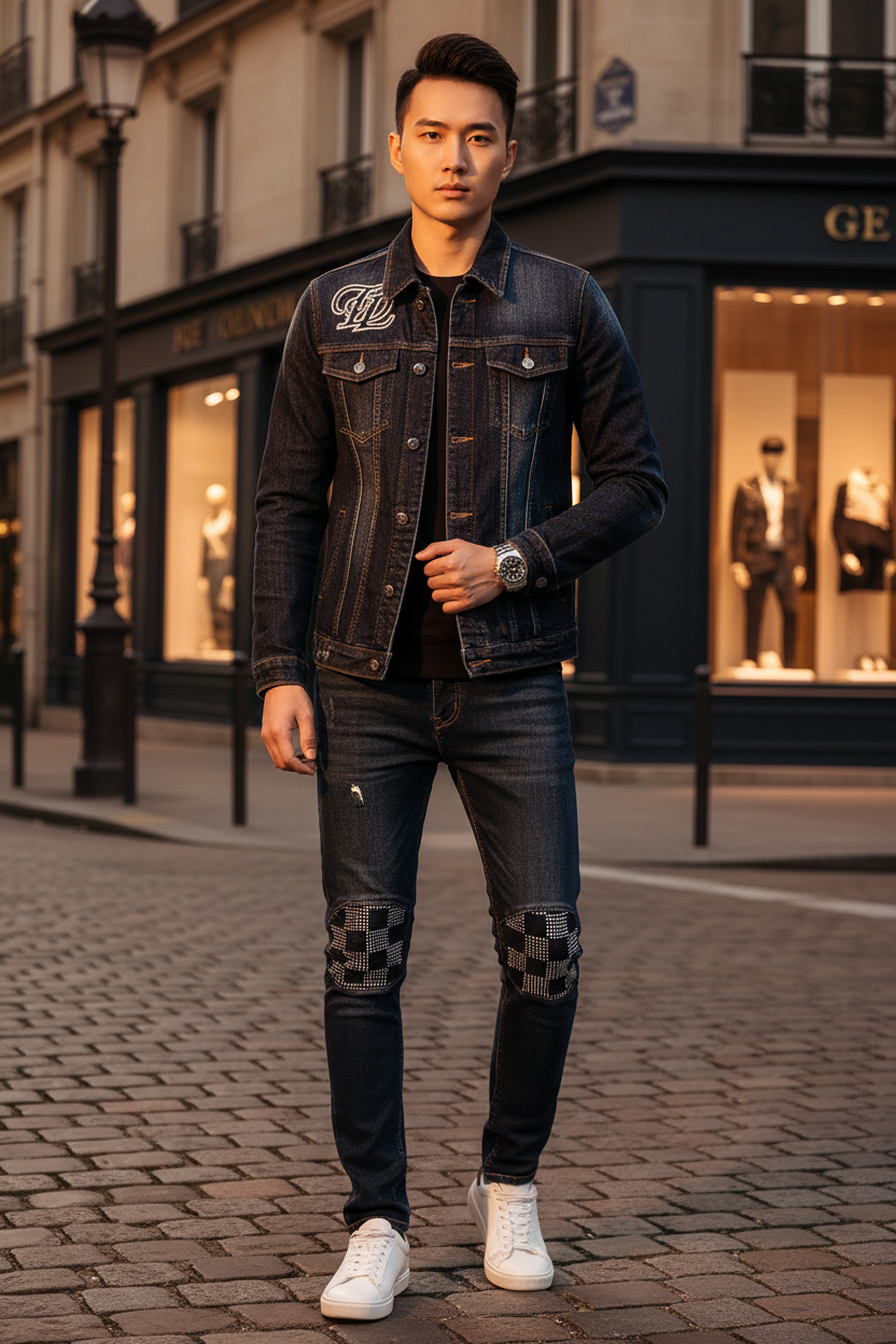 Jeans premium fèmen luxe