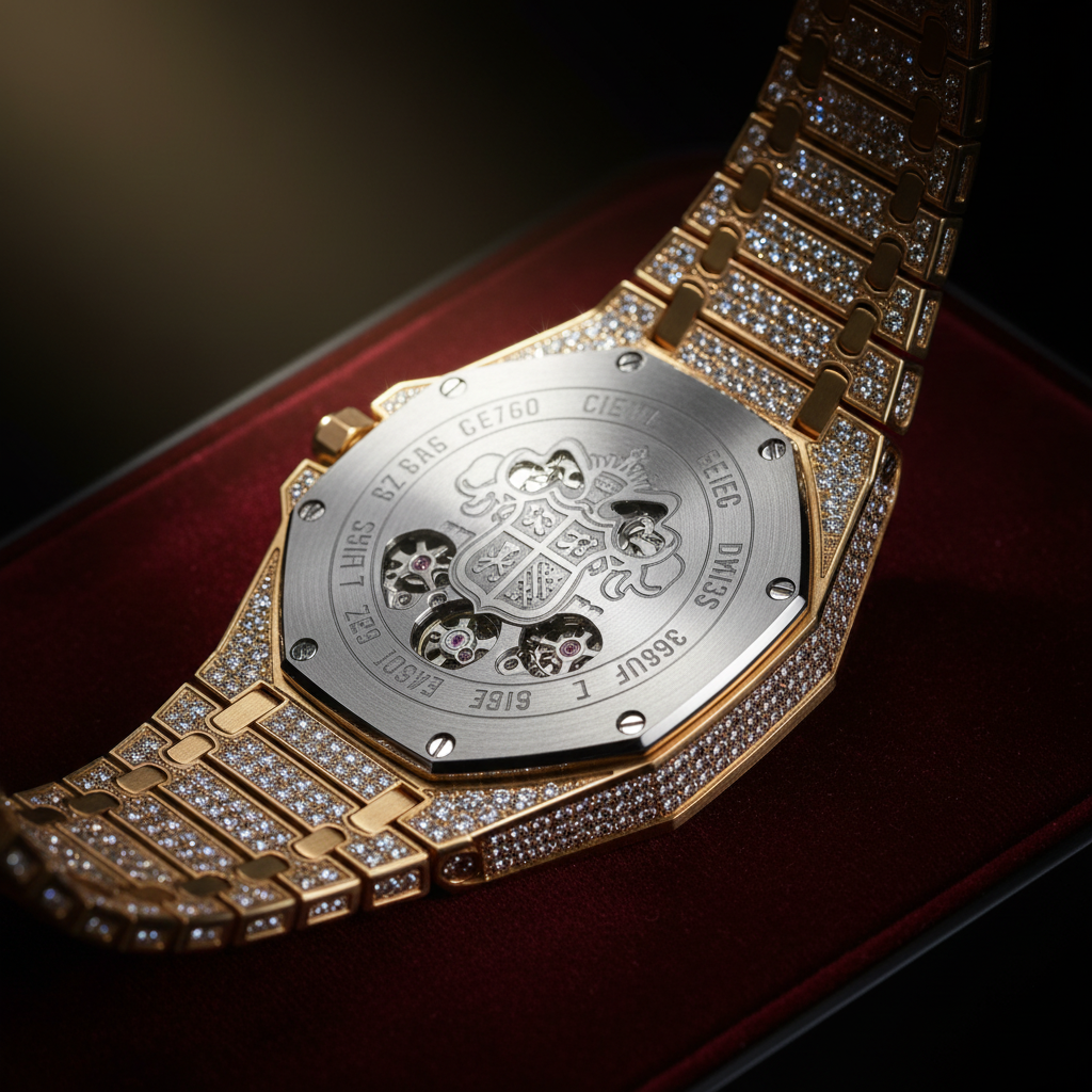 Montre dore caseback