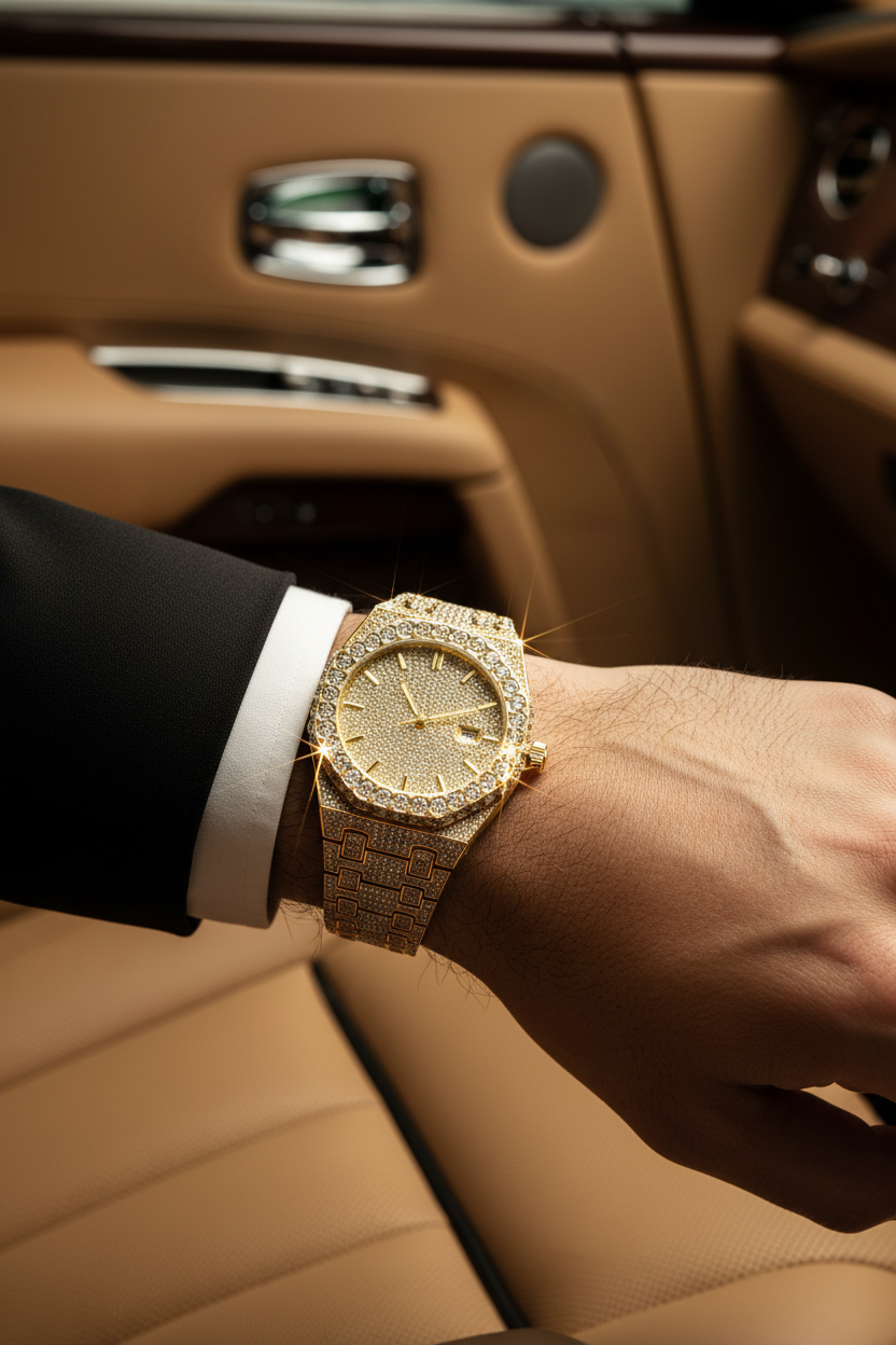 Montre dore Rolls Royce