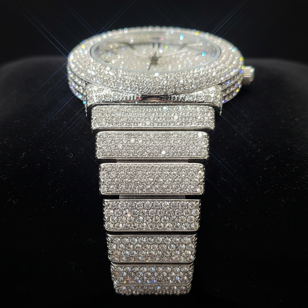 Montre iced out bracelet detay