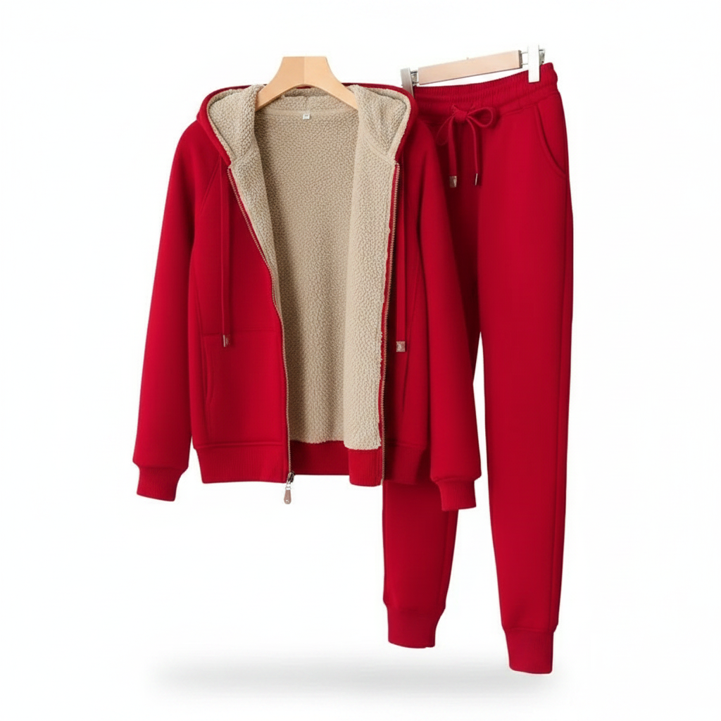 Red tracksuit - front