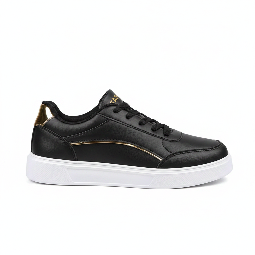Side profile black gold