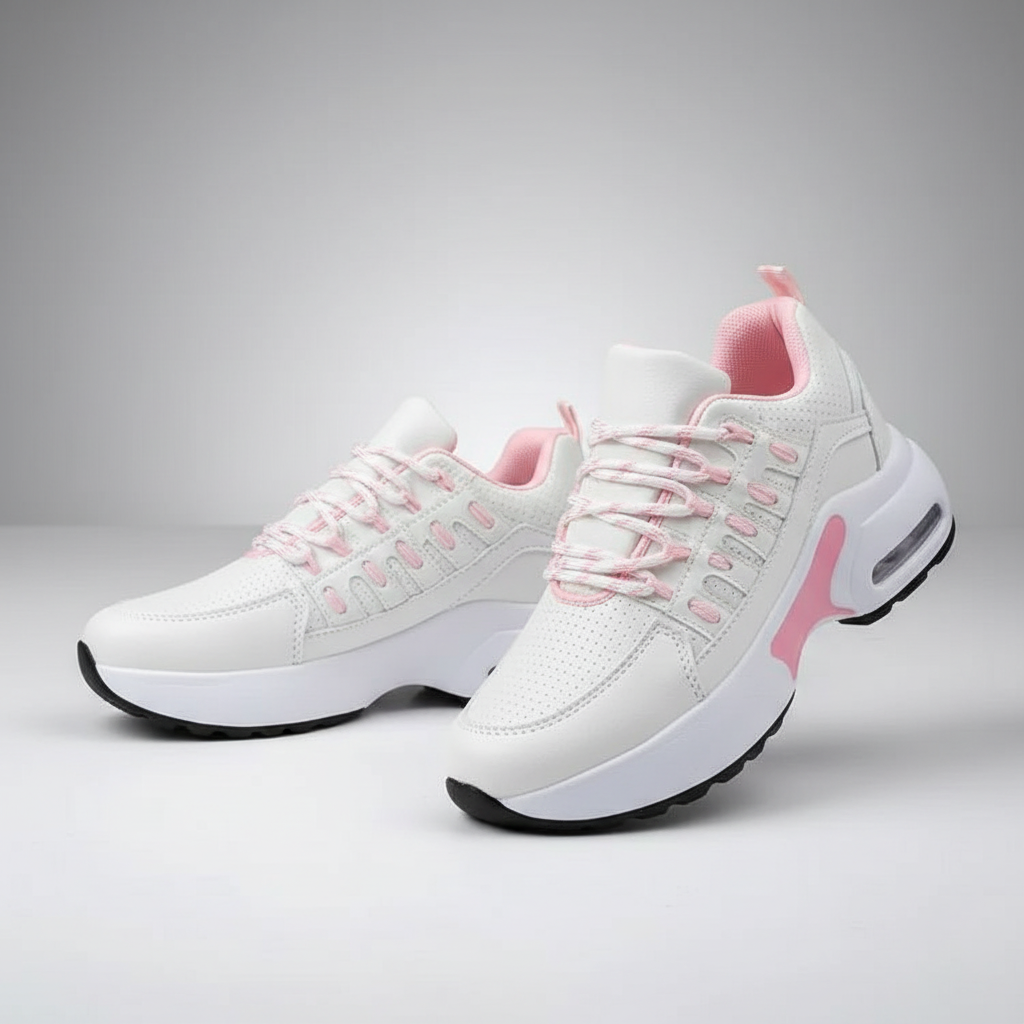 Sneaker blanc rose studio