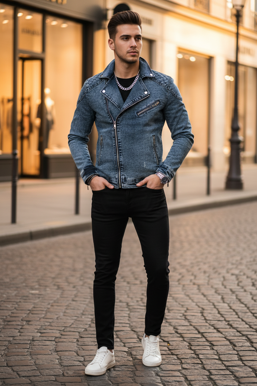 Vès ble mwayen moto luxe