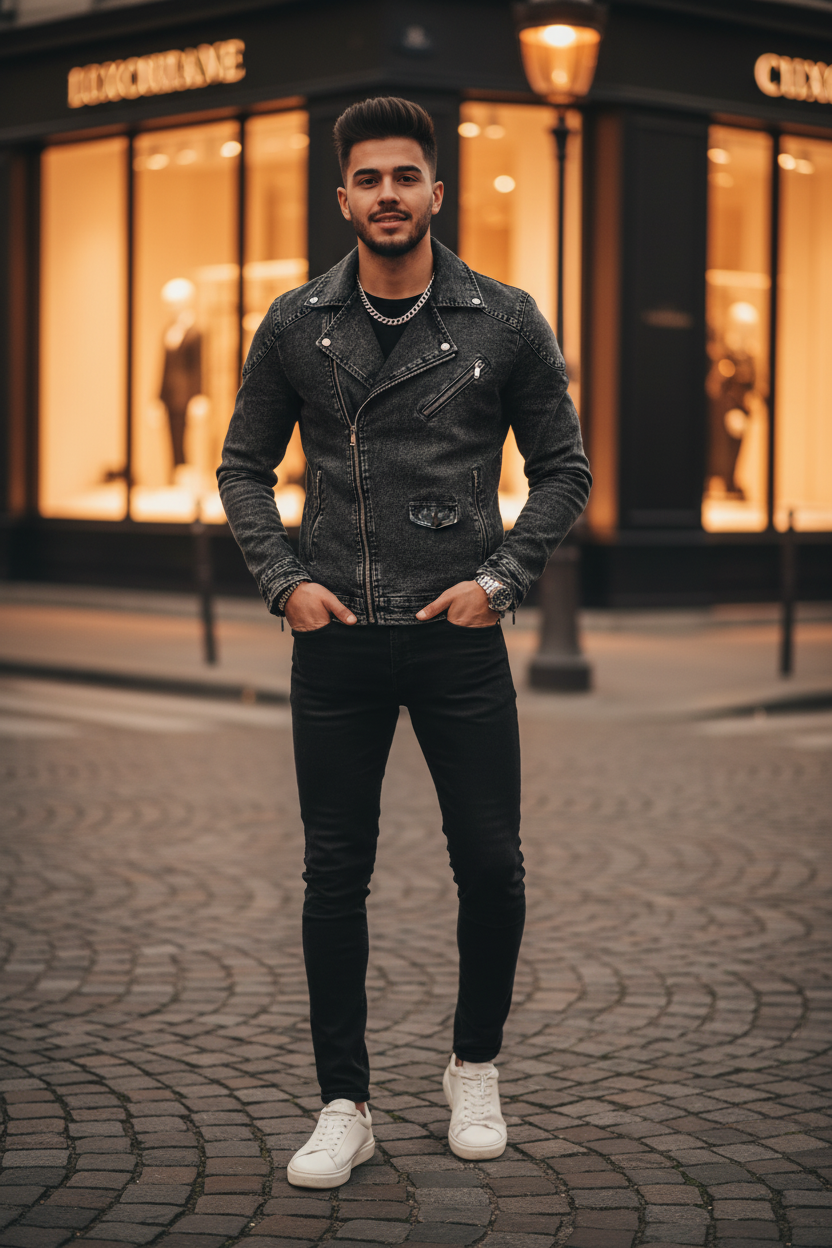 Vès gri fonse moto luxe