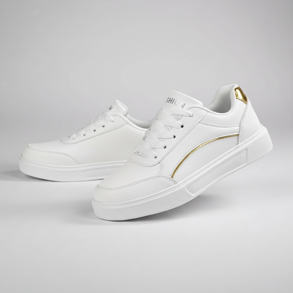 White sneaker side view